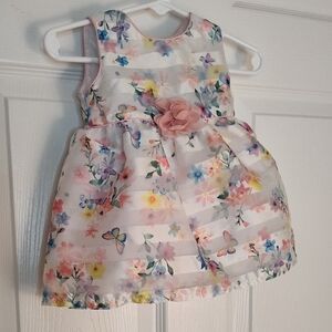 Wonder Nation Floral Dress with Pink and Blue Accents
